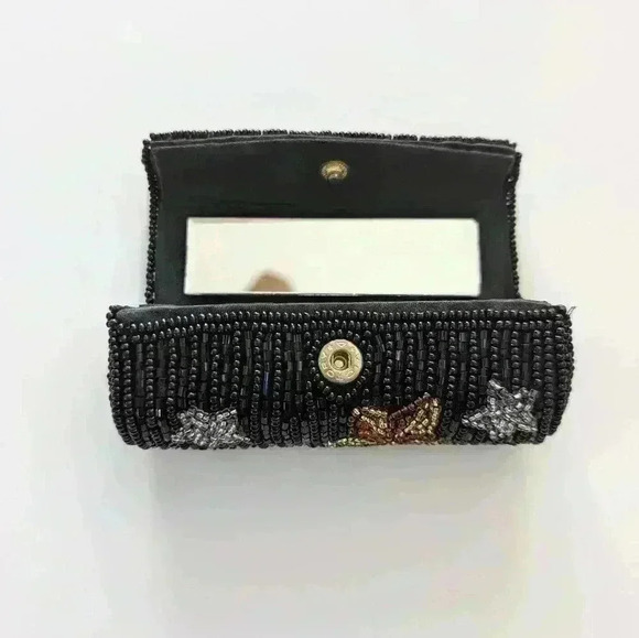Vintage Beaded Shooting Star Small Clutch Purse Wth Lipstick Case Neiman Marcus